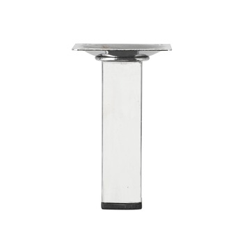 Duraline meubelpoot vierkant chroom 25x25 mm 10 cm