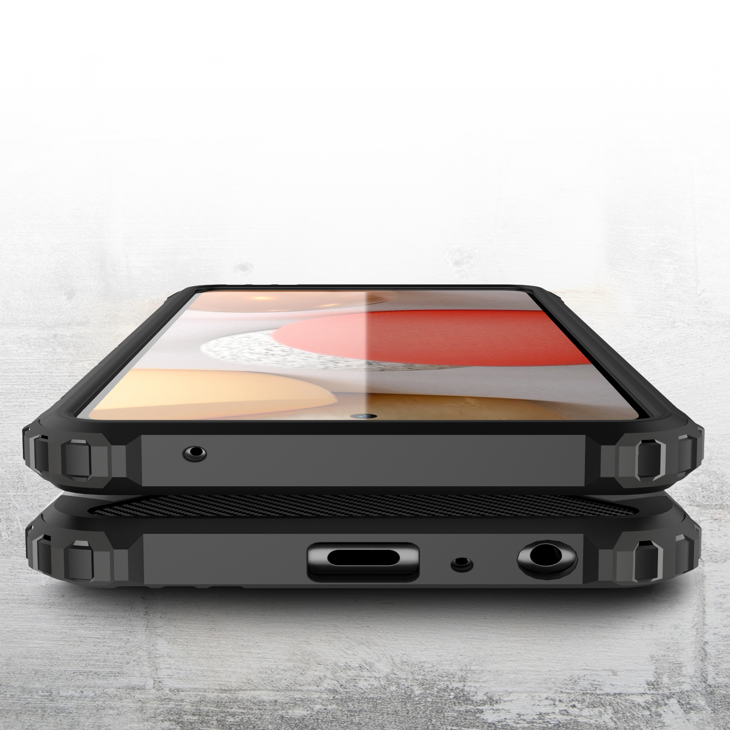 iPhone 13 Pro Outdoor Hybrid Hardcase Hülle - Schwarz