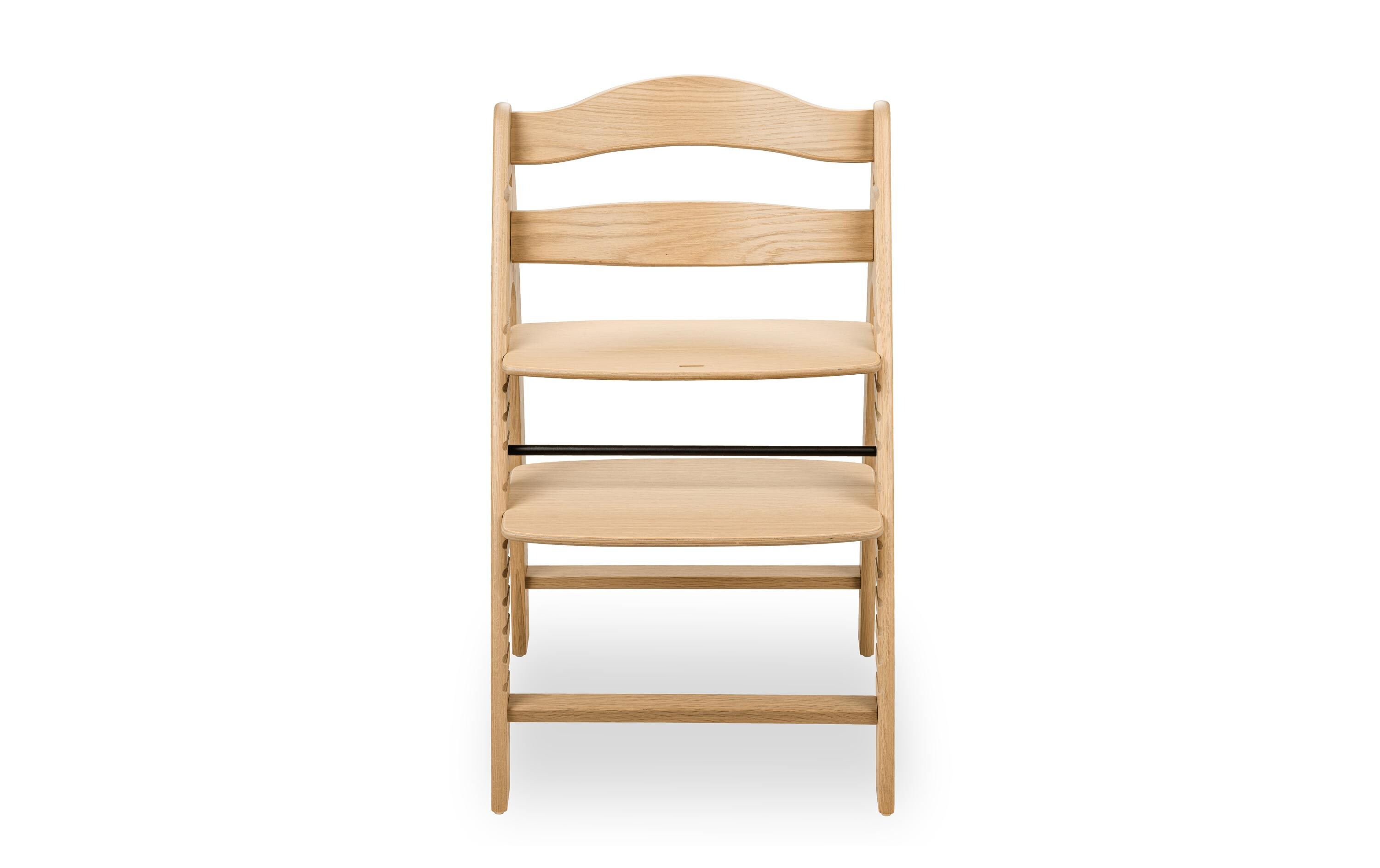 Treppenhochstuhl Arketa Oak<br>Ergonomischer Holzhochstuhl für Kleinkinder