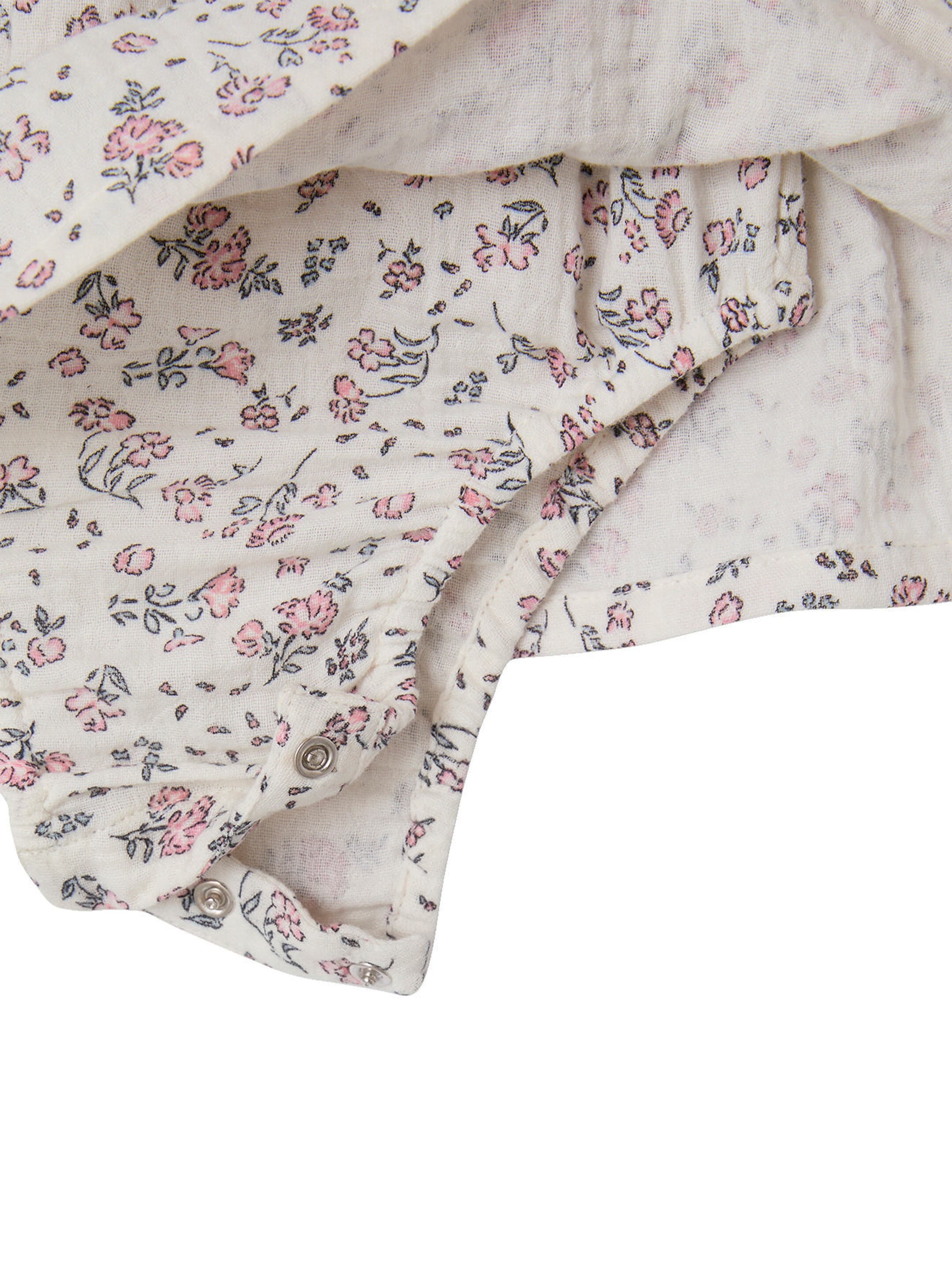 Vertbaudet Festliches Mädchen Baby Kleid mit integriertem Slip wollweiß