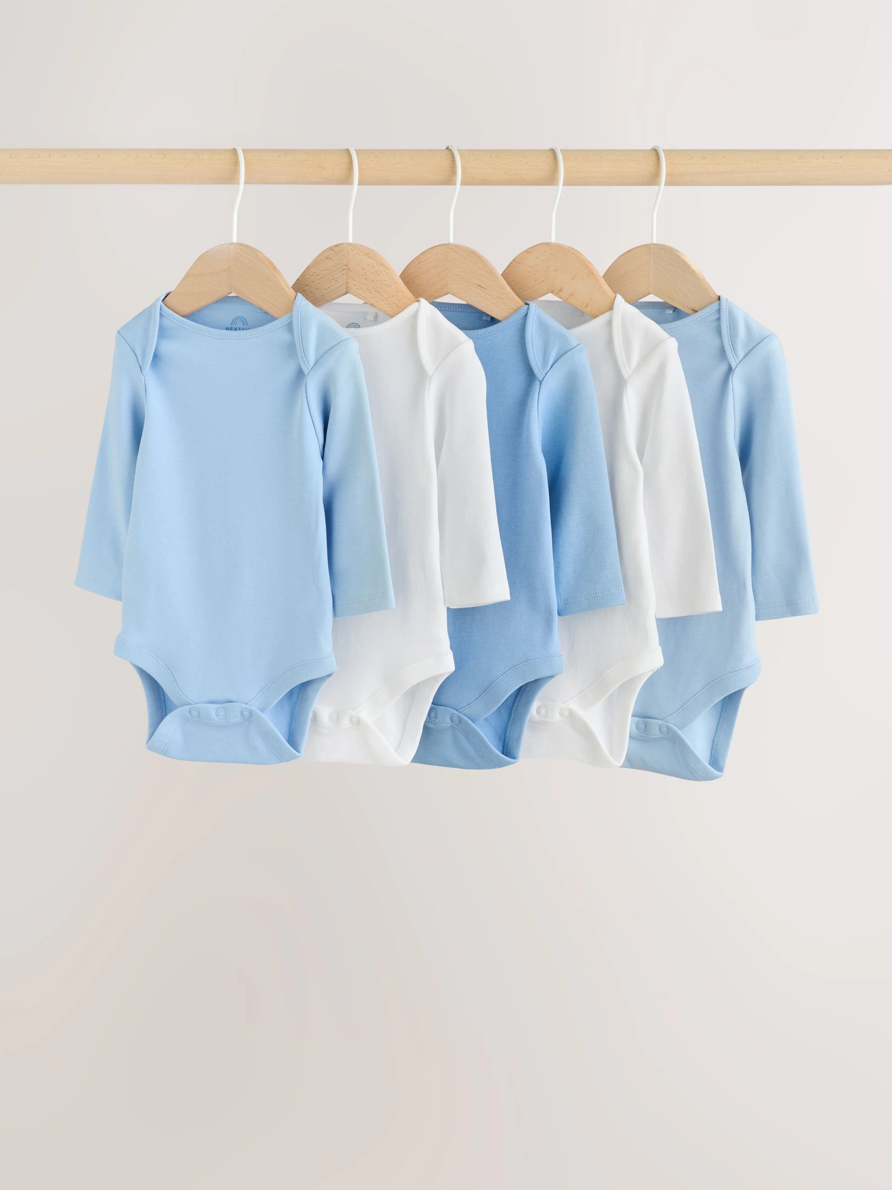 Blauw - Rompertjes met lange mouwen