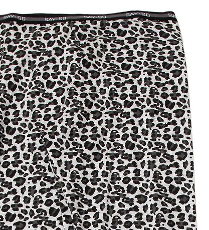 Say-So Leggings - Grau Meliert m. Leopard