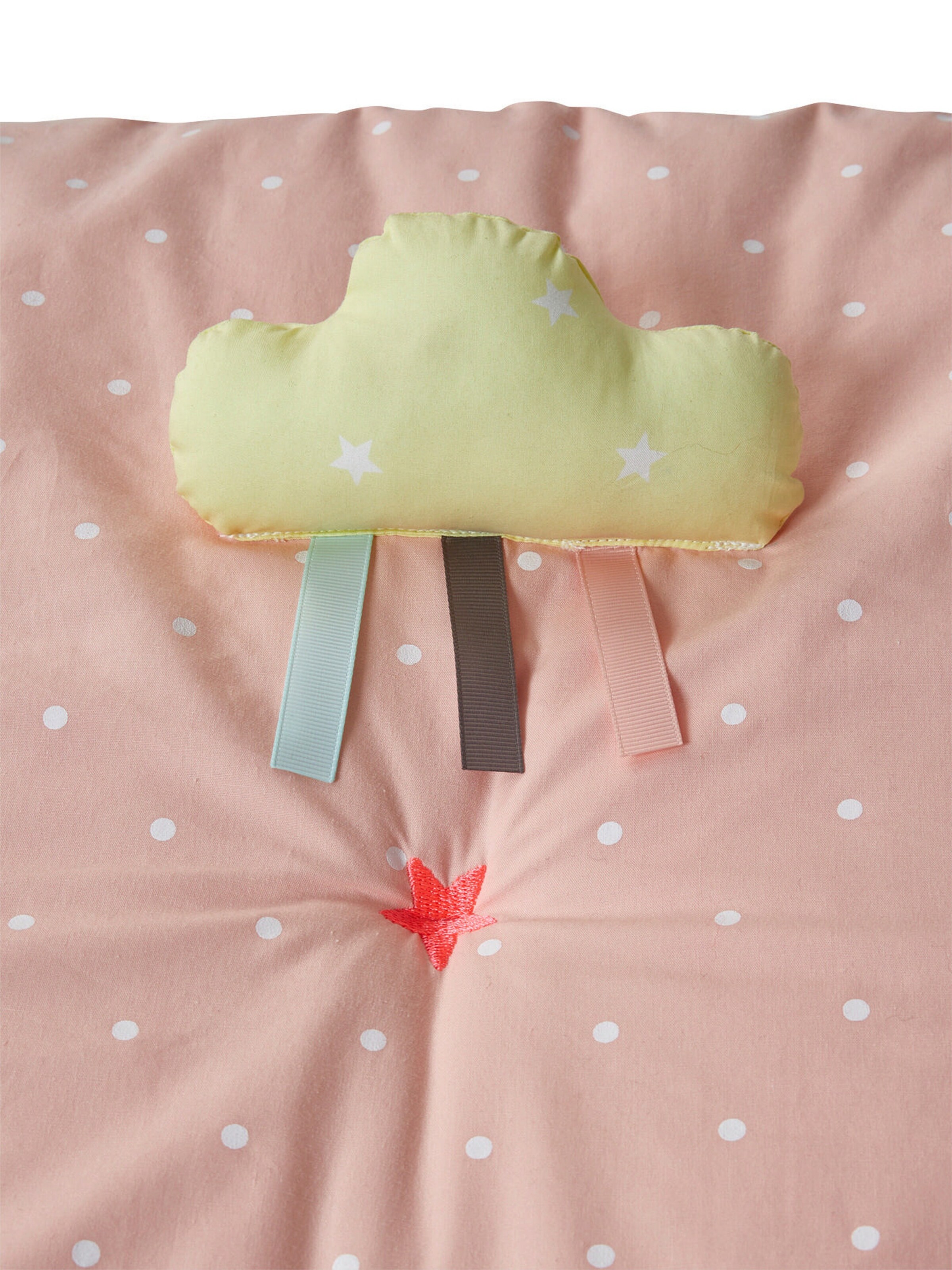 Vertbaudet Baby Activity-Decke SWEET FUN rosa bedruckt