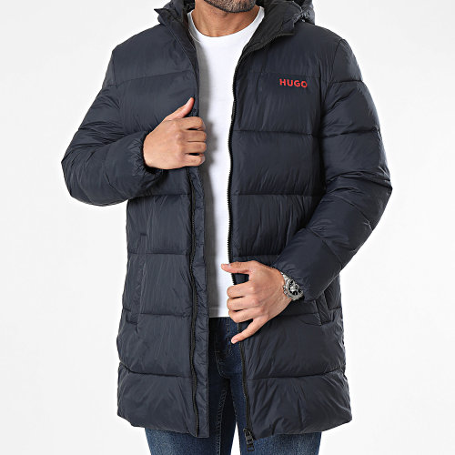 Doudoune Longue A Capuche Mati 50495228 Bleu Marine
