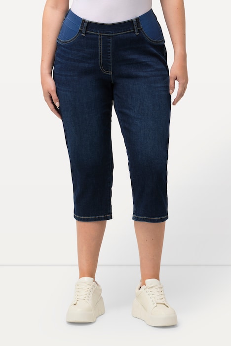 Capri-Jeans Sienna, schmales Bein, Elastikbund, Stretch