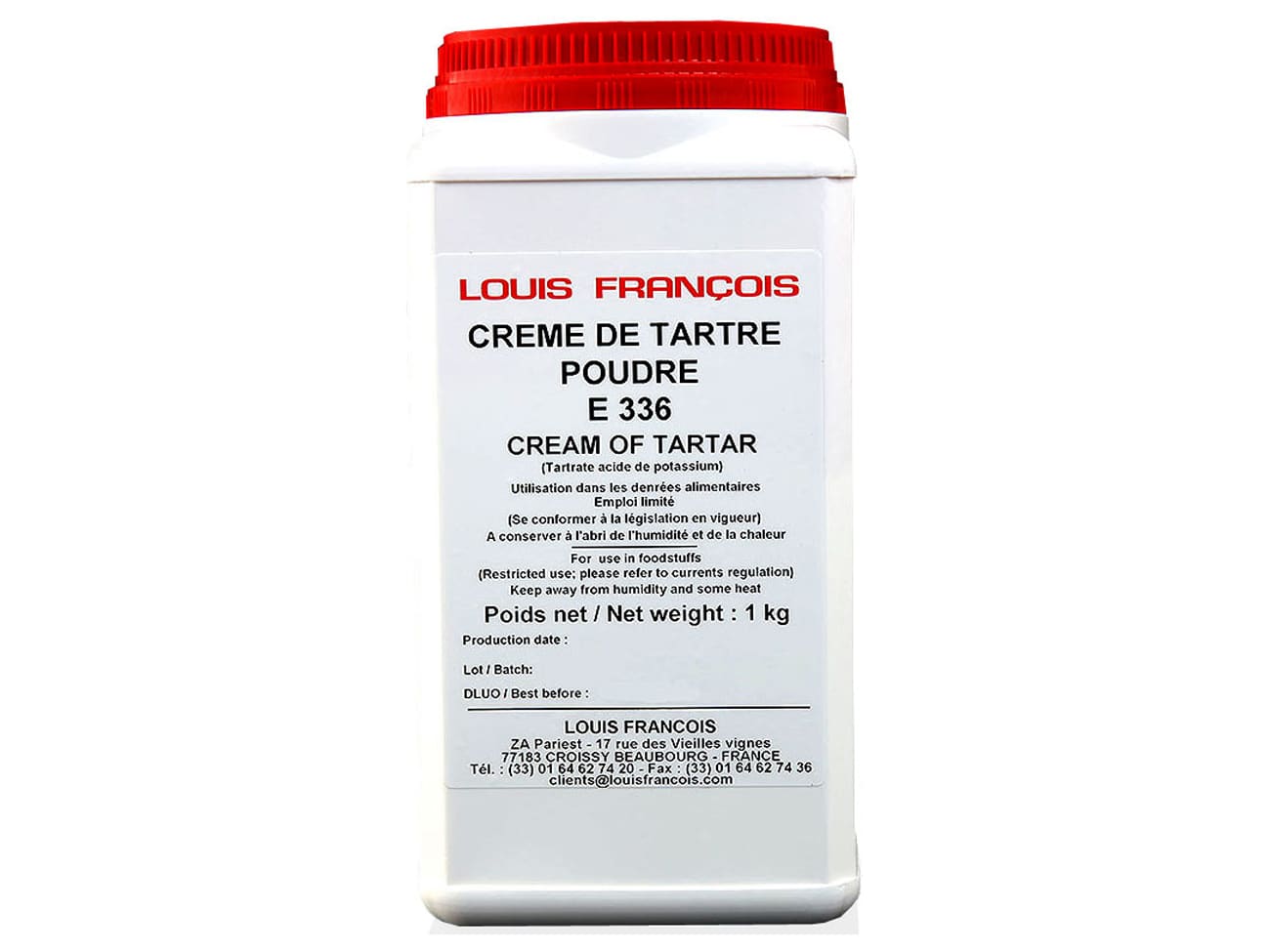Crème de tartre - 1 kg - Louis François