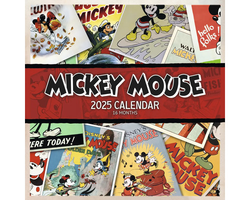 Mickey Mouse wandkalender 2025, 30x30 cm