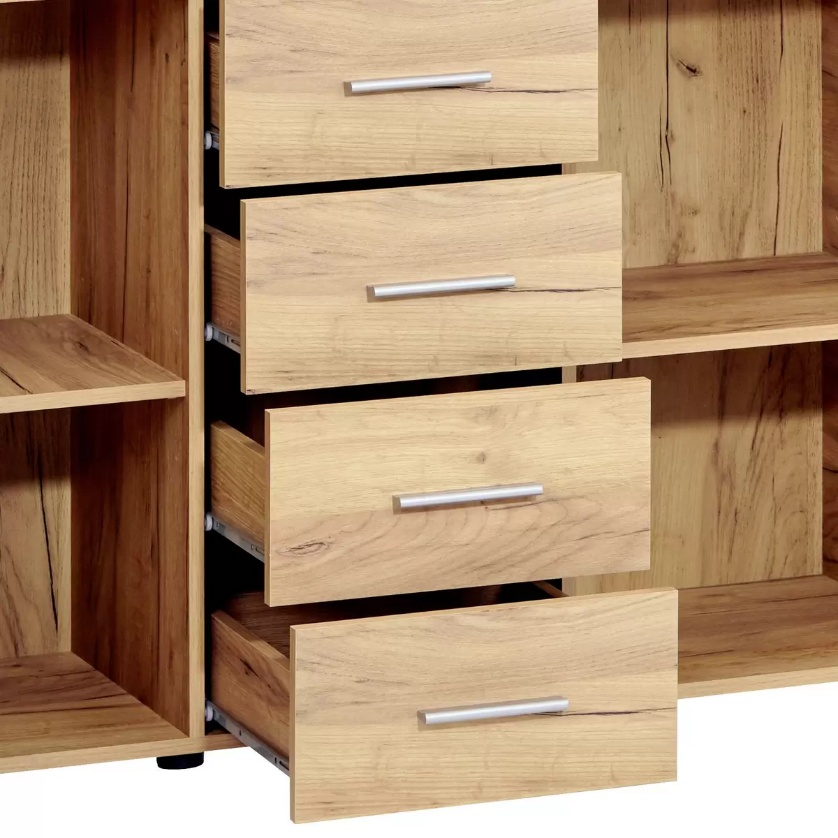 Kommode Uno UNK02 grau,Eiche