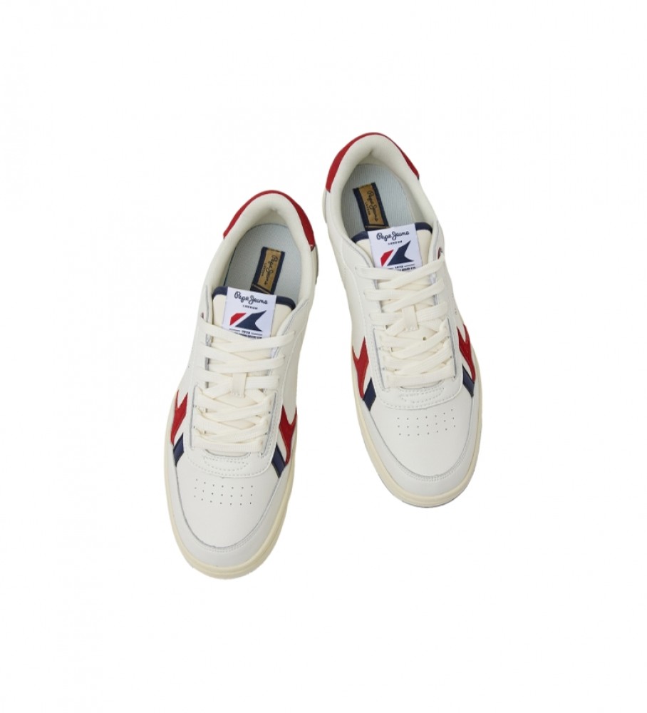Tênis Pepe Jeans Kore Vintage em Couro Combinado Vermelho