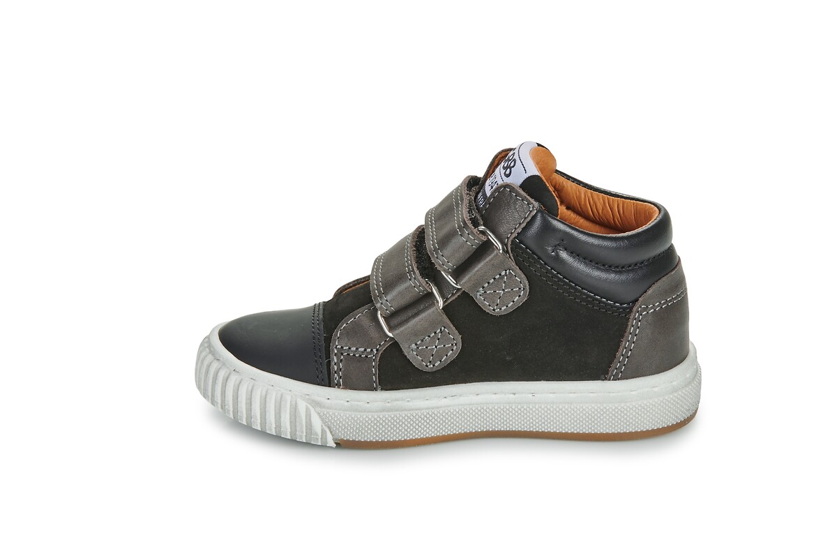 GBB<br>Tênis de cano alto em couro com velcro Manuel
