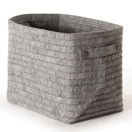 Box 'Carnac' aus Filz S, grau, B 22 cm, L 32 cm, H 26 cm von fischer's lagerhaus
