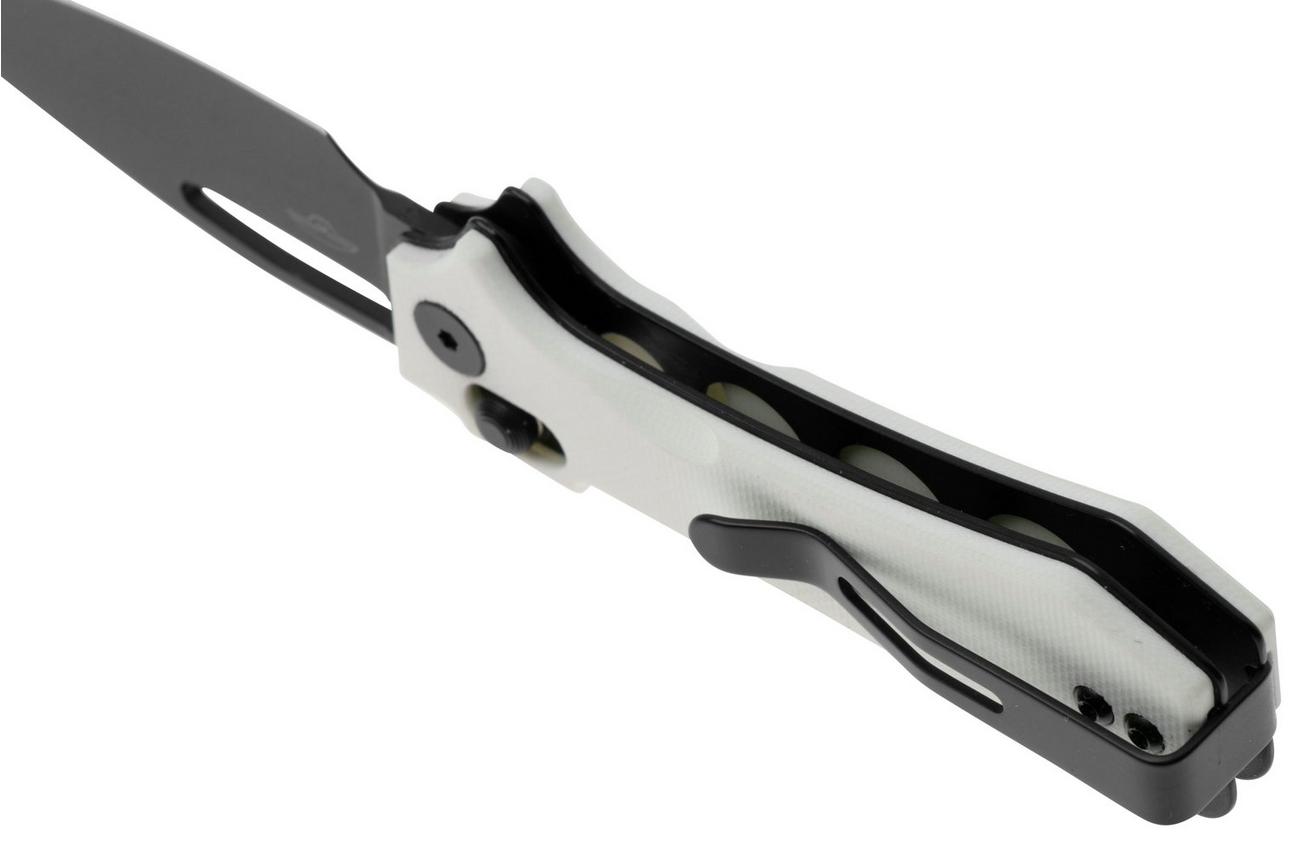 Real Steel Vis 8051WB Black 12C27, White G10 zakmes, Jakub Wieczorkiewicz design