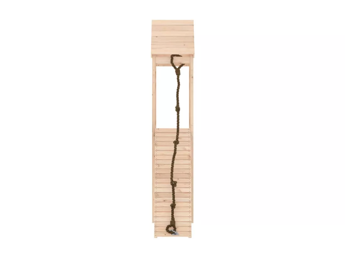 Maisonnette de jeu avec mur d'escalade bois massif de pin