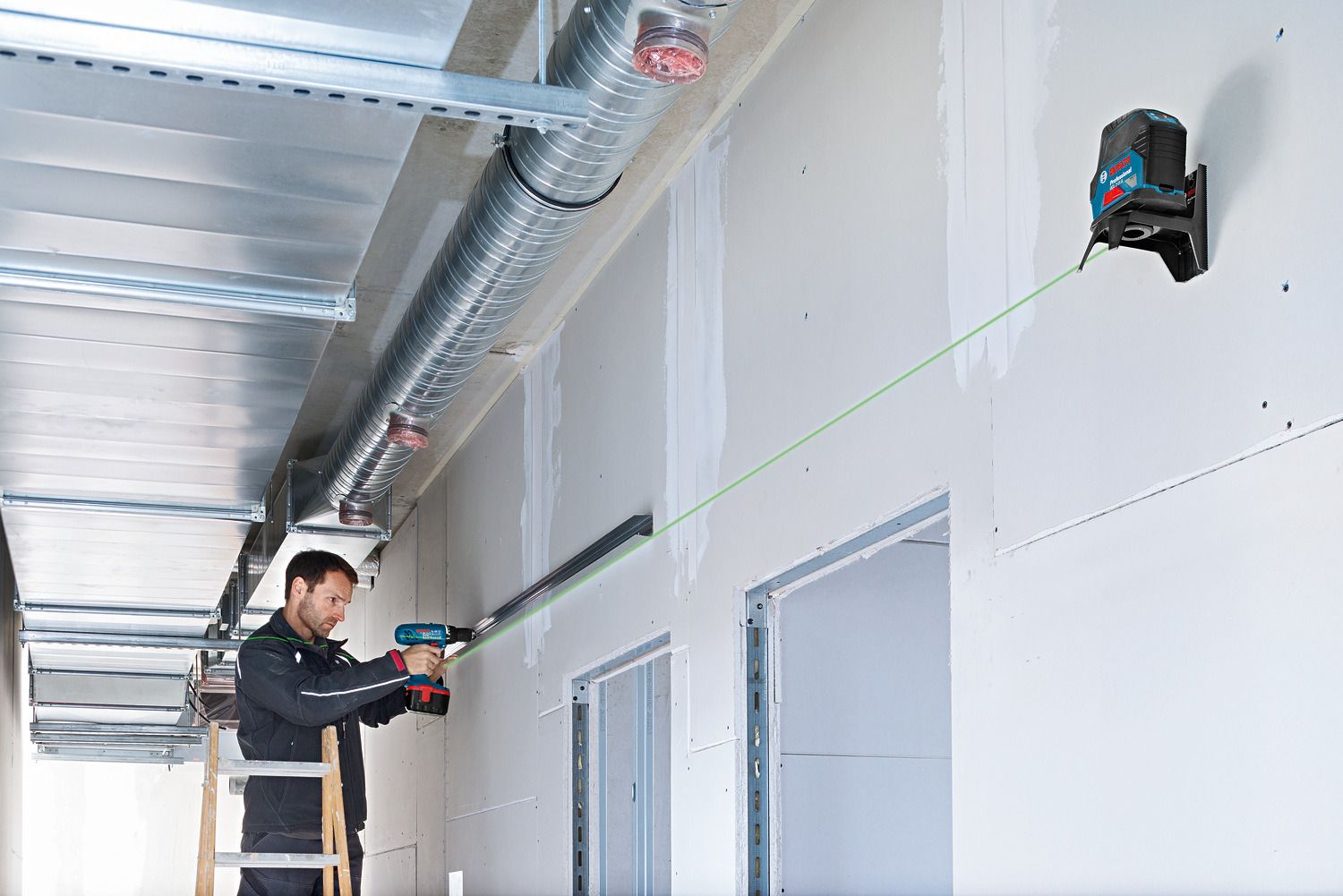 Bosch Professional GCL 2-15 G Punt- en kruislijnlaser groen in koffer - 0601066J00