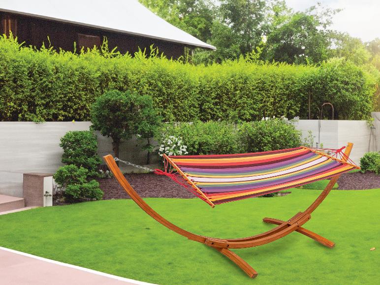 Hangmat met houten standaard
