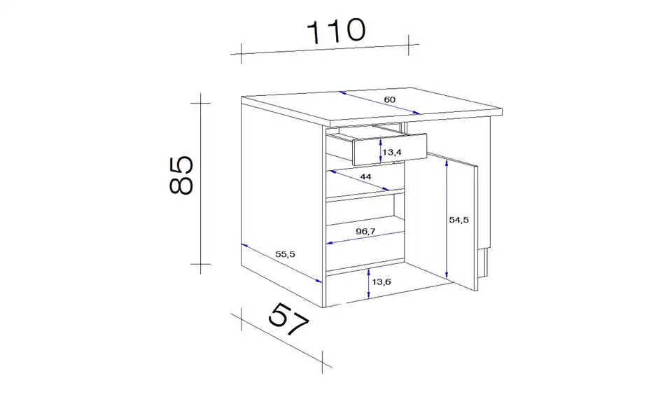 Eck-Unterschrank Ens