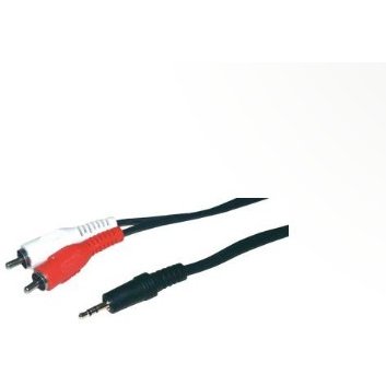 MCL 3.5mm/2 x RCA câble audio 10 m 3,5mm Noir, Rouge, Blanc