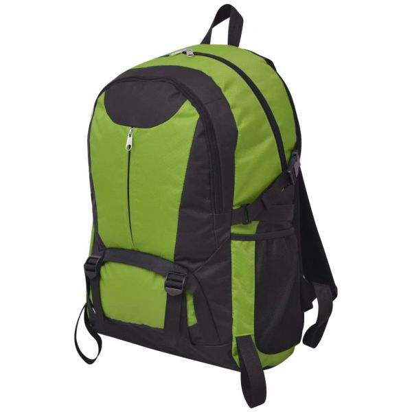 vidaXL Mochila para Caminhadas 40 L Preto e Verde - 91107