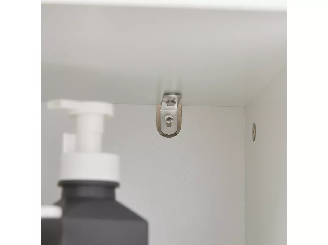 SoBuy BZR104-W Meuble Colonne de Salle de Bain Placard avec 2 Portes et 2 Tiroirs, 6 Étagères et 1 Panier à Linge