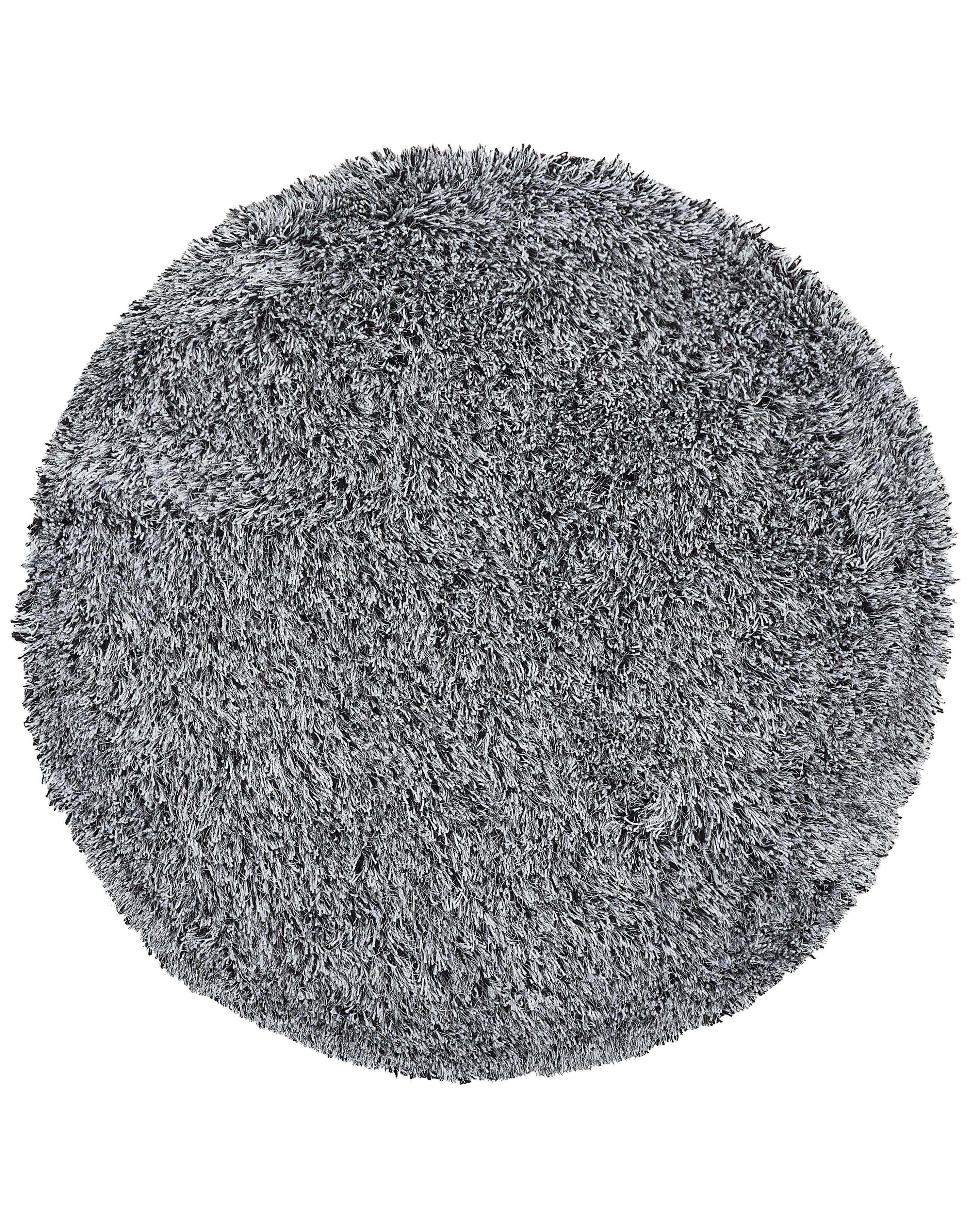 Hoogpoligvloerkleed CIDE Zwart/wit ø 140 cm