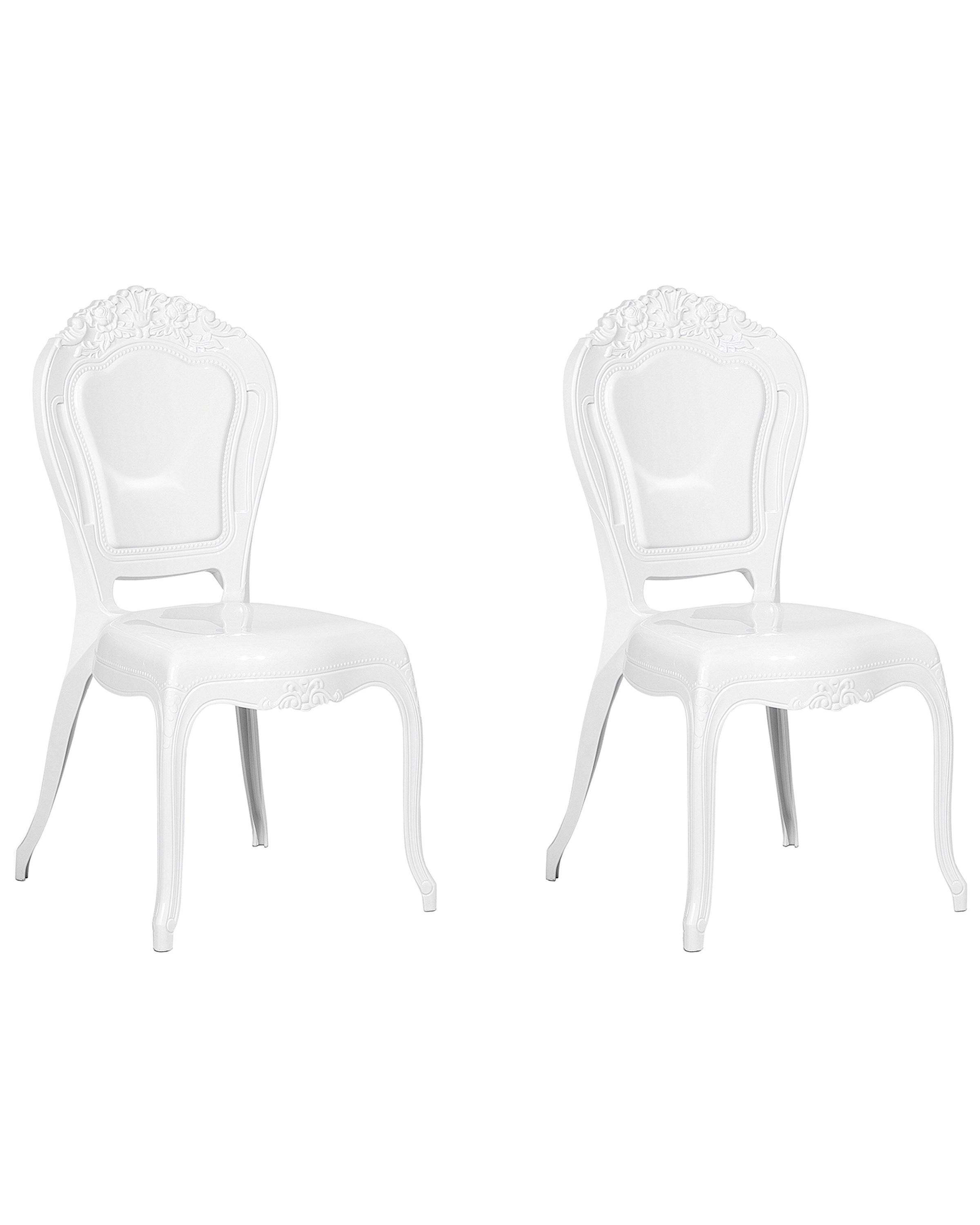 Set van 2 eetkamerstoelen VERMONT Wit