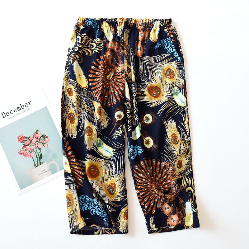MelMount - Geprinte cropped loungebroek