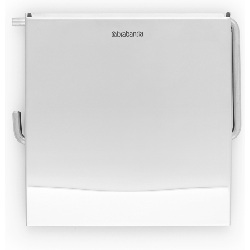 Distributeur papier toilette rouleau métal Brabantia avec couvercle