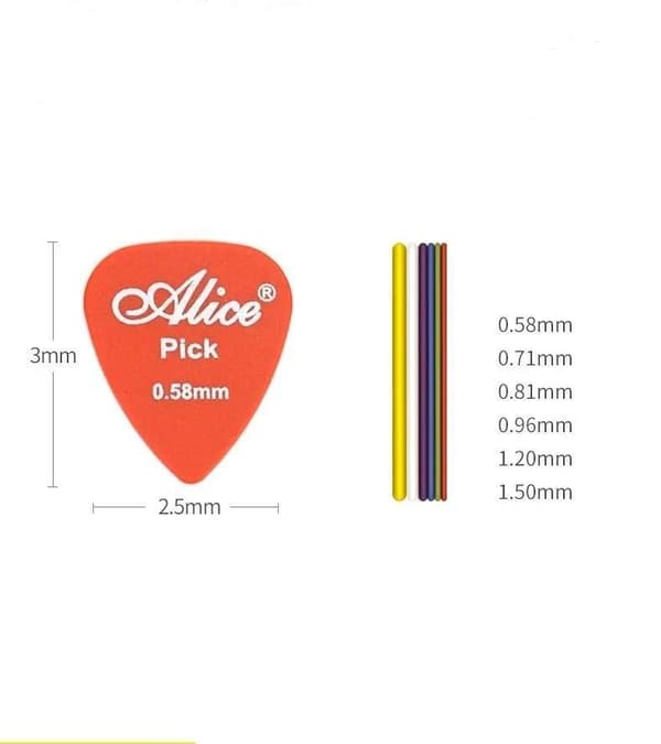 10-Pack gitarplektrum, tonekontroll elektrisk gitar og elektrisk bass