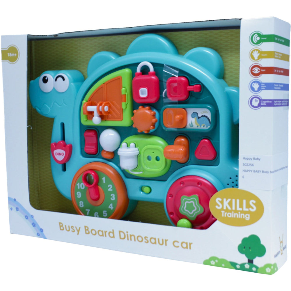 Køb Happy Baby Busy Board Dinosaur Med Lys og Musik