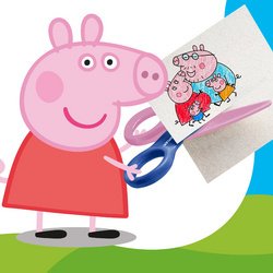 Ciseaux Noris junior Peppa, rond, bleu/rose