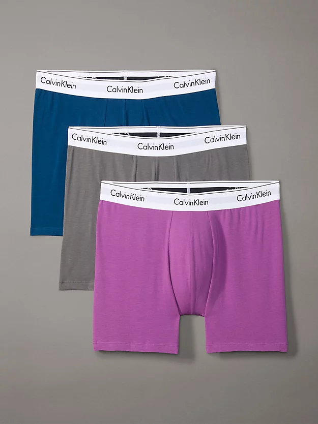 Pacote com 3 Cuecas Boxer Longas - Algodão Moderno