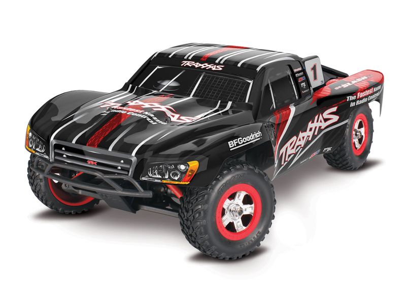 Traxxas Short Course Truck Slash 4x4 Titan Schwarz, RTR, 1: Kleiner SCT mit Allradantrieb und 550er Brushed Motor