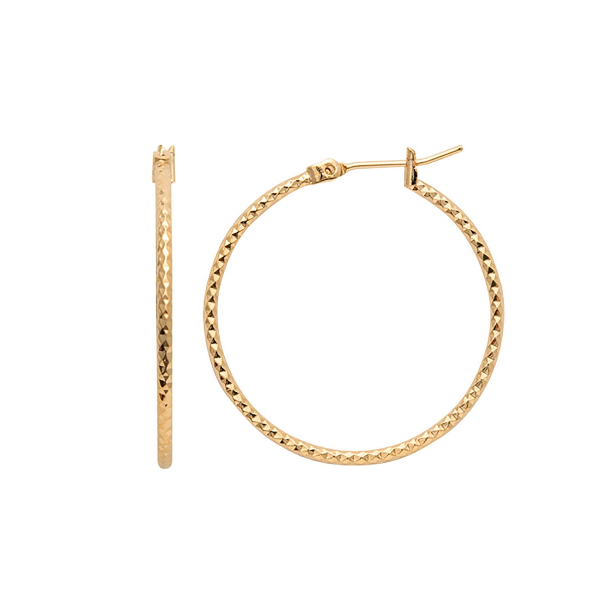 Boucles d'oreilles Créoles Brillaxis ciselées 30 mm
