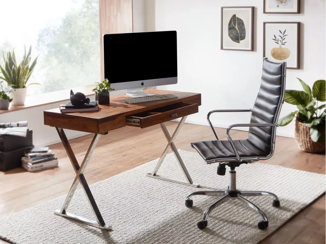 Table de Bureau Petit 120x55x78 cm Table pour Ordinateur avec Rangement