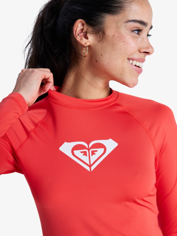 Whole Hearted Lycra manches longues Rouge Femme