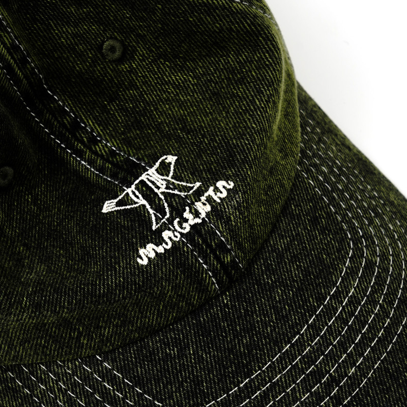 CASQUETTE EN JEAN À MOTIFS D'OISEAU - VERTE