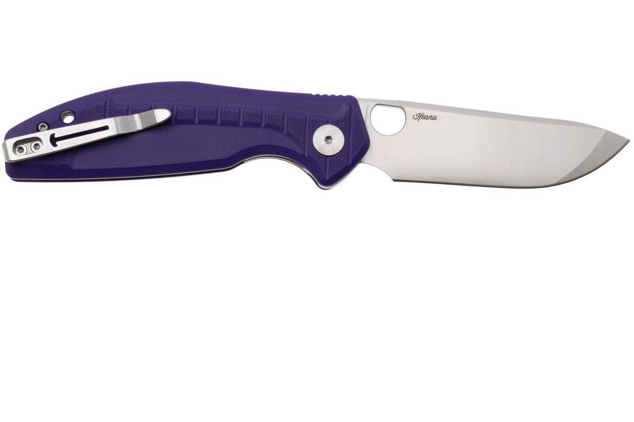 Bestechman Angry Owl BMK12E-1 Satin D2, Purple G10, zakmes