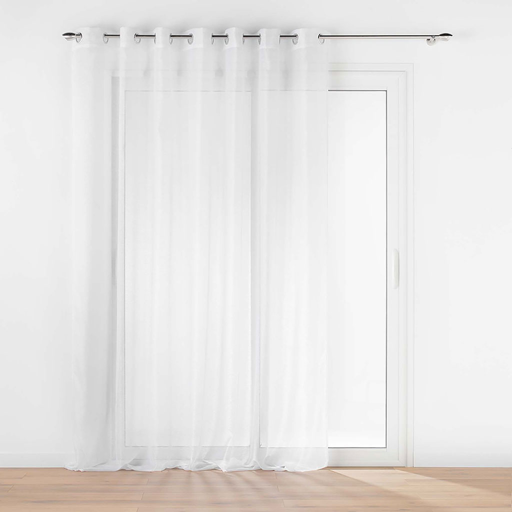 Voilage à œillets LISSEA polyester blanc 240x240cm