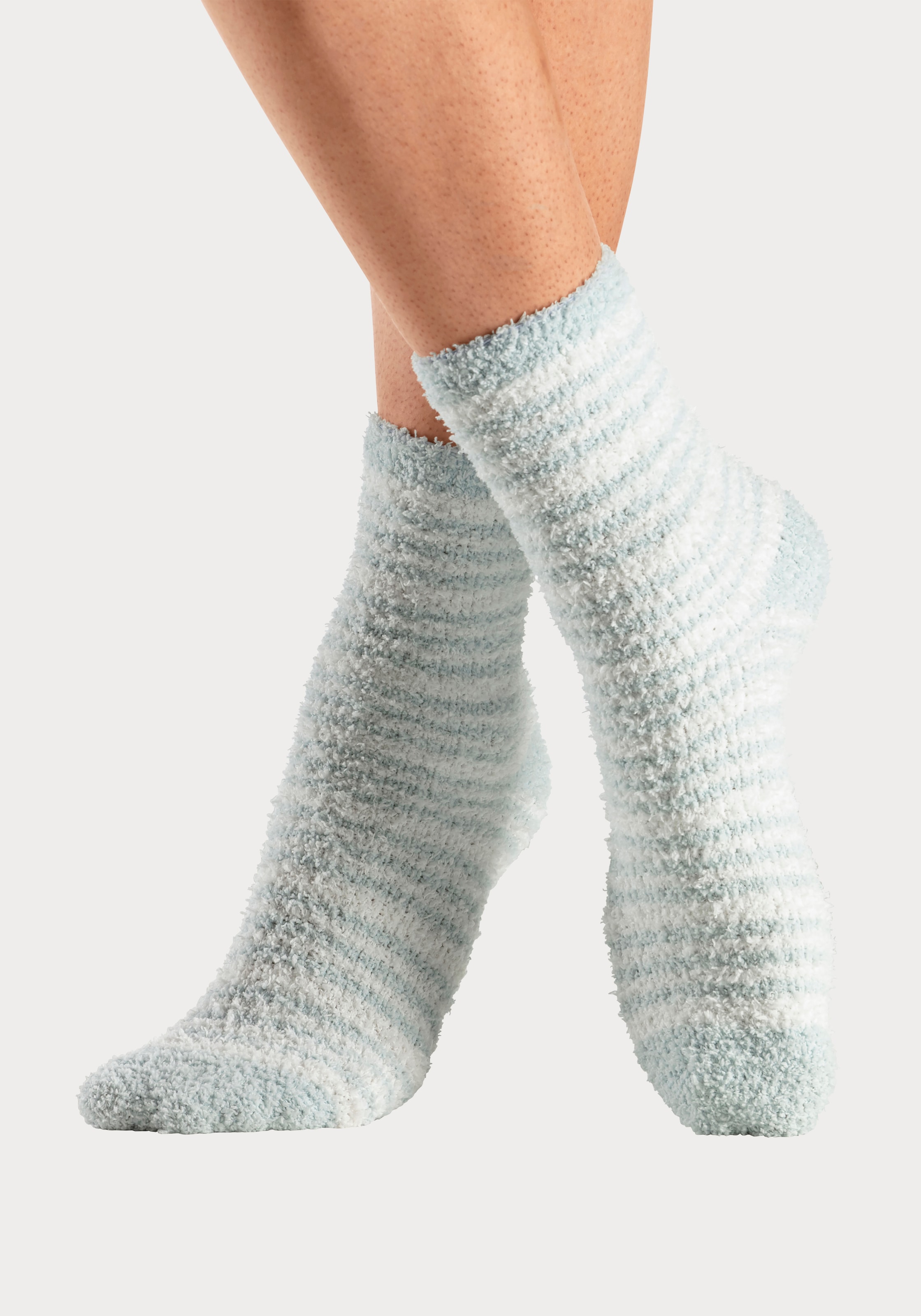 LASCANA Kuschelsocken Packung, 4 Stk. tlg. aus weicher und warmer Flausch-Qualität