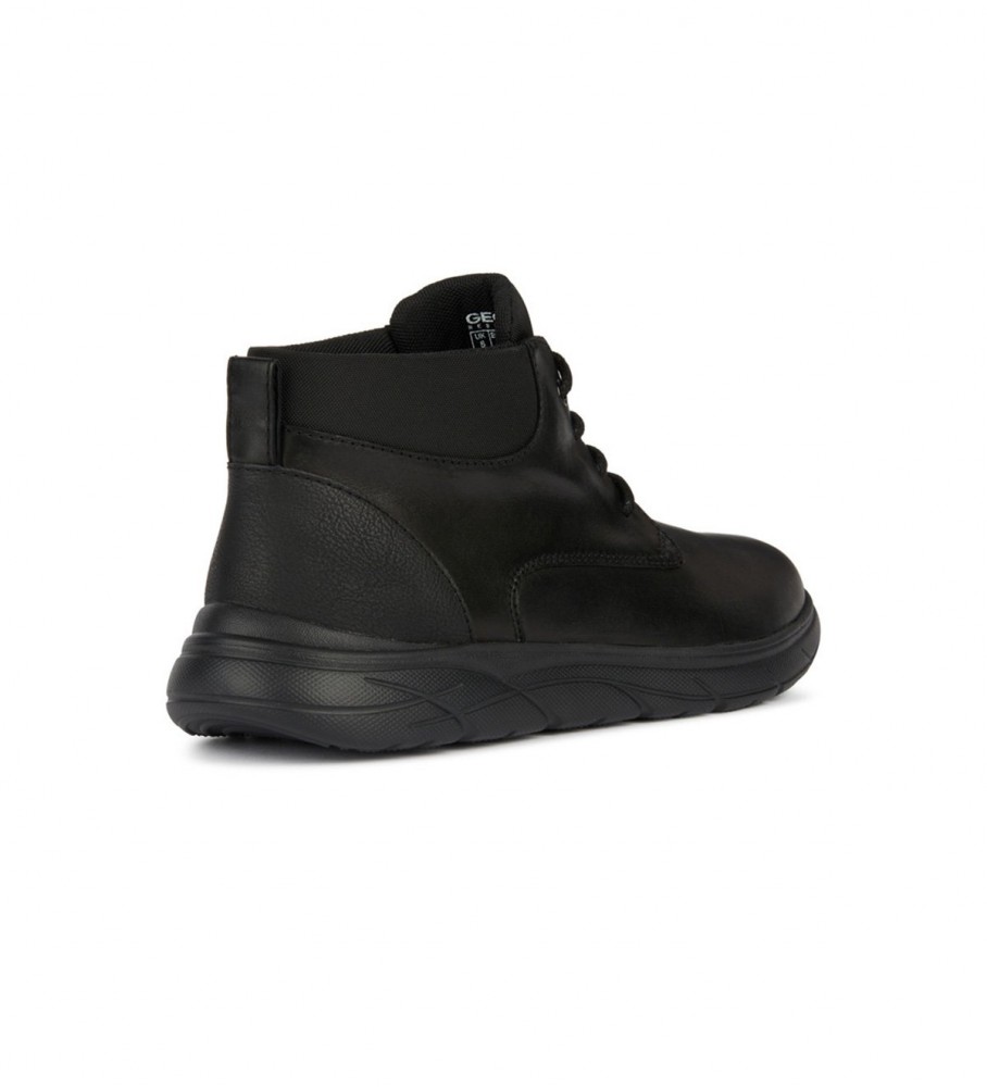Botas de cano curto GEOX Portello em couro preto