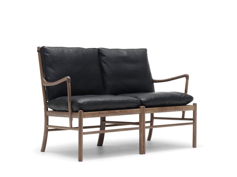 Carl Hansen & Son OW149-2 Colonial bank geolied walnoten Sif 98 leer