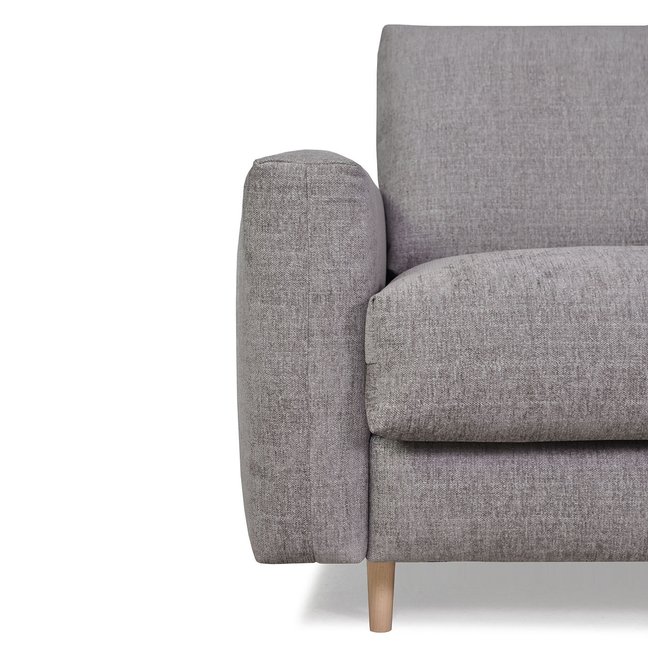 Bobochic Canapé droit cocoone convertible express  taupe - 200x105x98 cm