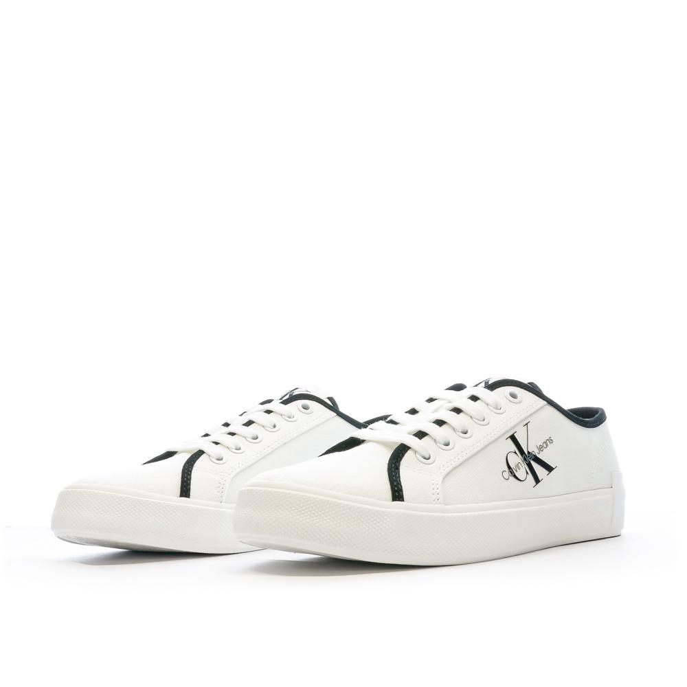 Calvin Klein Jeans Baskets Blanches Femme Calvin Klein Jeans Skater Vulcanized