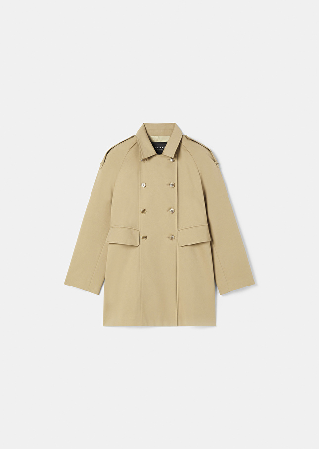 Trench Isolabeige en gabardine de coton