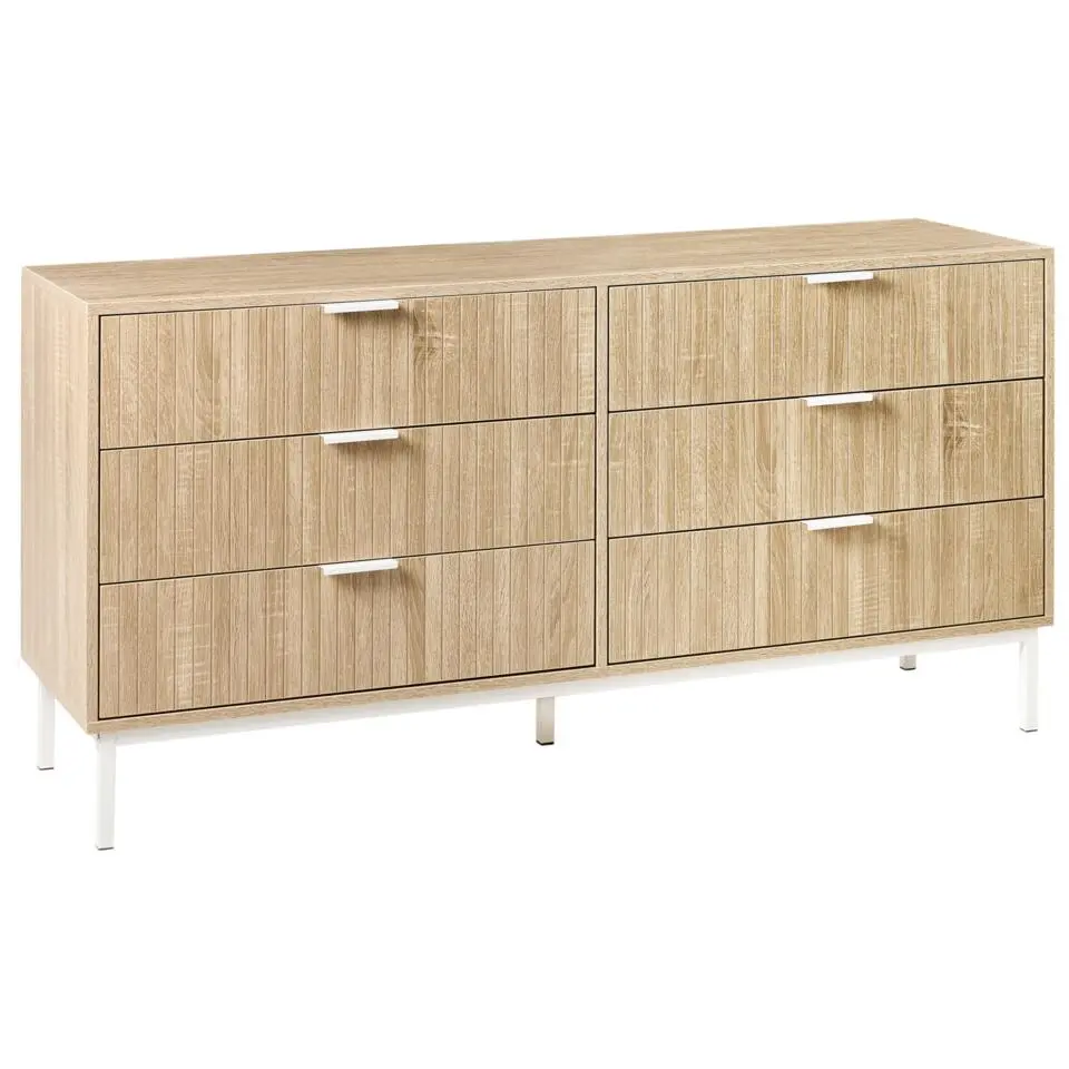 ROYALLA - Ladekast met 6 lades - Lichtbruin - MDF