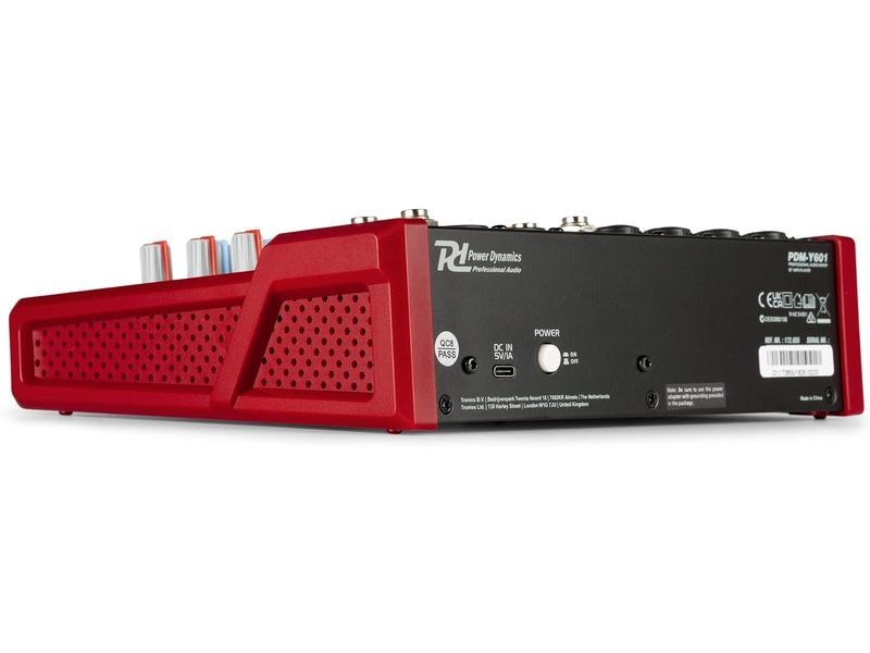 Power Dynamics Mischpult PDM-Y601 Kompaktes 6-Kanal-Mischpult mit 24-Bit DSP