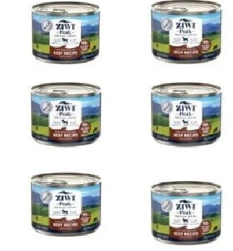 Ziwipeak -6 x Beef vådfoder til hunde 170 gr