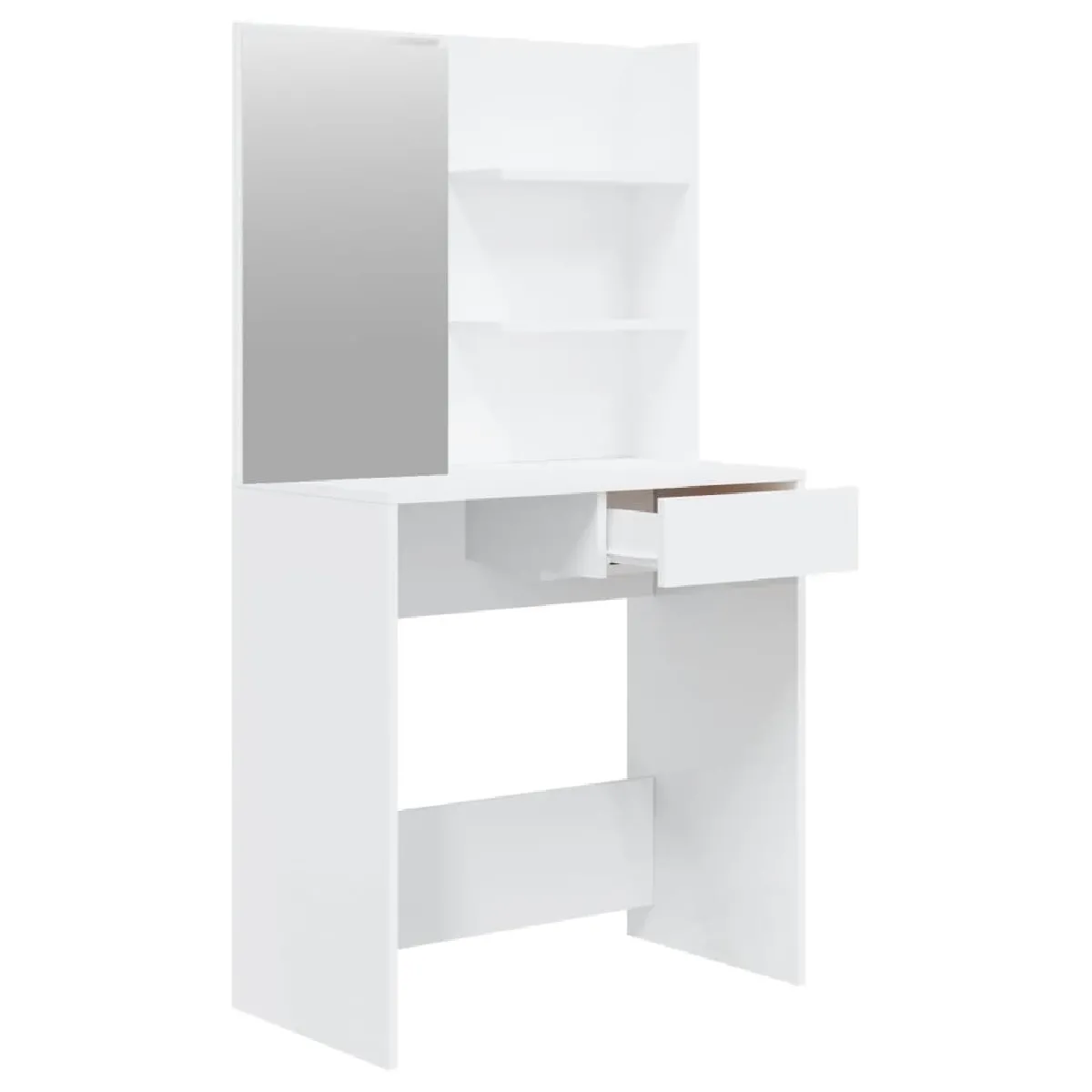 Helloshop26 Coiffeuse design - Blanc brillant
