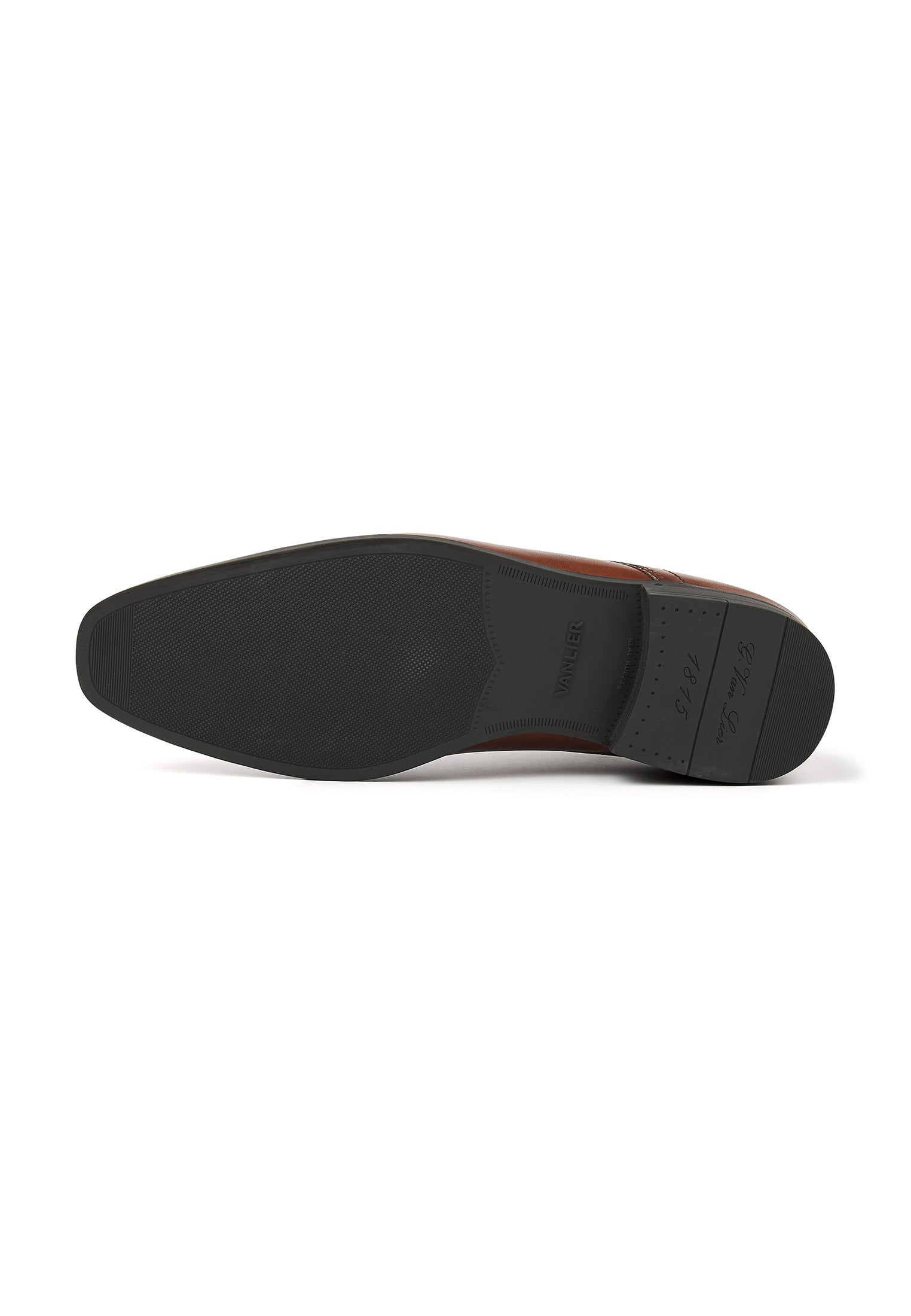 Cognac gladleren Portofino halfhoge veterschoen
