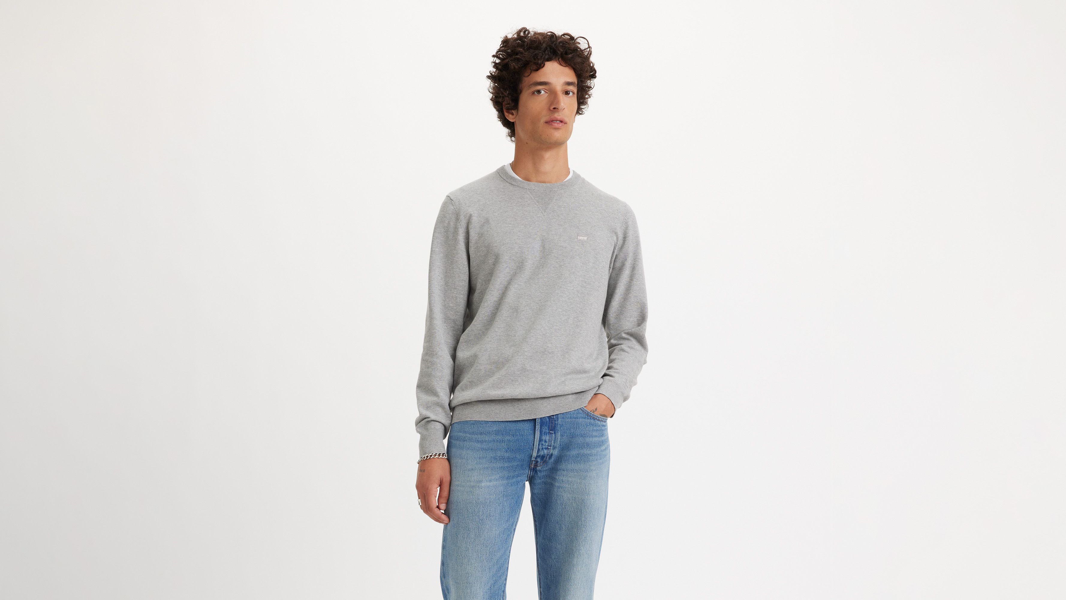 Pull-over léger Housemark - Mid Tone Grey Heather - Gris